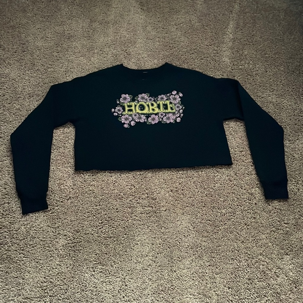Black Hobie sweatshirt with flower print